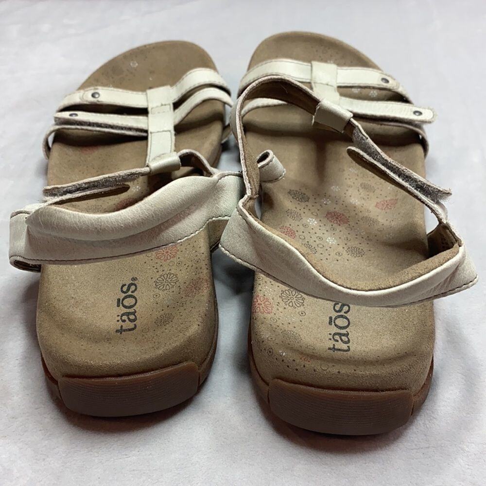 Taos Footwear Leather Double T-strap Sandal 10 - Picture 5 of 12